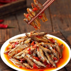 辣小董香辣柴火鱼休闲下饭菜农家开胃剁椒小鱼仔辣椒酱零食湖南农家特产 农家柴火鱼280g*1瓶图3