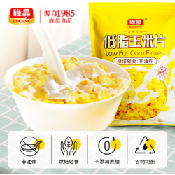 旌晶低脂肪玉米片原味低脂无添加蔗糖即食代早餐冲泡干吃非麦片图7