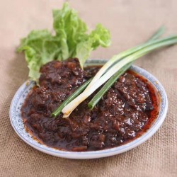 河南土特产天中酱豆辣酱酱豆不辣酱拌饭调味500g/瓶图5