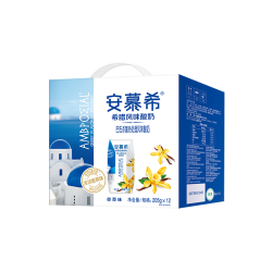 伊利安慕希香草味酸牛奶 205g*12盒 整箱装图1