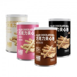 卜珂黑巧克力夹心卷蛋卷夹心饼干脆卷三罐装网红办公室休闲零食图4