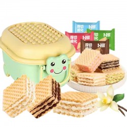 卜珂厚切威化夹心草莓香草抹茶可可多口味饼干300g 休闲食品办公零食图5