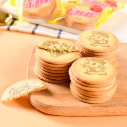正航食品580g家庭装蛋哆哆鸡蛋味印花韧性饼干代餐健康零食包邮图4