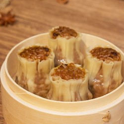 包联糯米香菇烧麦早餐点心加热速食冷冻半成品商用面食糯米馅香菇烧麦图2