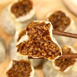 普圆手工糯米烧麦香菇猪肉薄皮烧麦速食半成品早餐商用糯米烧麦图4