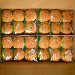 金麦嘉汉堡胚汉堡包面包胚芝麻仔家用食材早餐汉堡半成品速食整箱图4