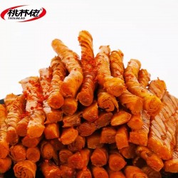 湖南特产桃林佬卷芯豆筋辣条相思卷豆干儿时网红零食小吃休闲食品图4