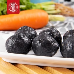 富邦 墨斗贡丸420g台湾墨鱼汁丸火锅丸子关东煮食材串串黑丸子图3