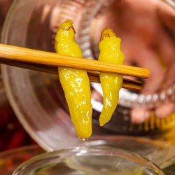 贵三红贵州特产老坛陈泡小米辣泡椒100g*10袋野山椒原味泡椒泡菜图2