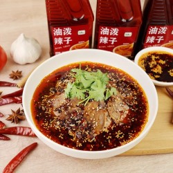 贵三红红油辣椒油388g油泼辣子香辣超辣辣椒酱凉拌菜家用调料酱图2