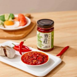 贵三红香辣牛肉酱辣椒酱微辣鲜香下饭酱佐餐拌面拌饭佐餐调料图4