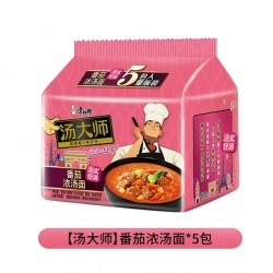 康师傅汤大师日式叉烧豚骨方便面 五连包装 金汤肥牛面 番茄浓汤面 叉烧豚骨面  上汤瑶柱排骨面 冬阴功海鲜面图4