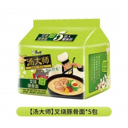康师傅汤大师日式叉烧豚骨方便面 五连包装 金汤肥牛面 番茄浓汤面 叉烧豚骨面  上汤瑶柱排骨面 冬阴功海鲜面图5