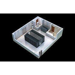 杭州封闭机房冷通道|动环建设|羽毛球场地效果图制作图2
