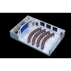 西安中控室大屏|机房开闭站|指挥中心效果图制作图2