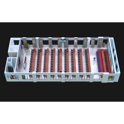 南京效果图制作|阶梯教室报告厅|机房动环|会议室效果图渲染图3