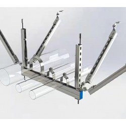 共架管道双侧双纵抗震支架并排消防管多管抗震支吊架自来水管图2